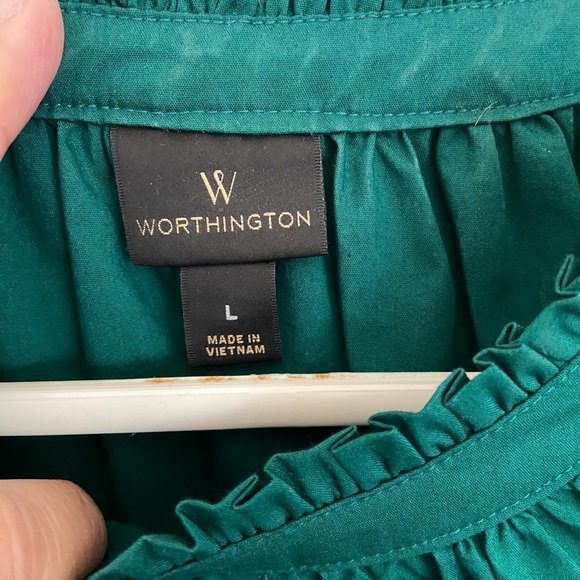 Worthington women’s blouse with puffy sleeves - Picture 4 of 11